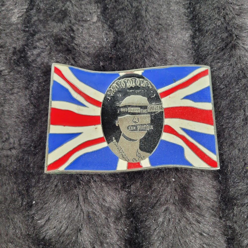 Sex Pistols God Save The Queen Belt Buckle 2005 Bravado Union Jack Punk Rock